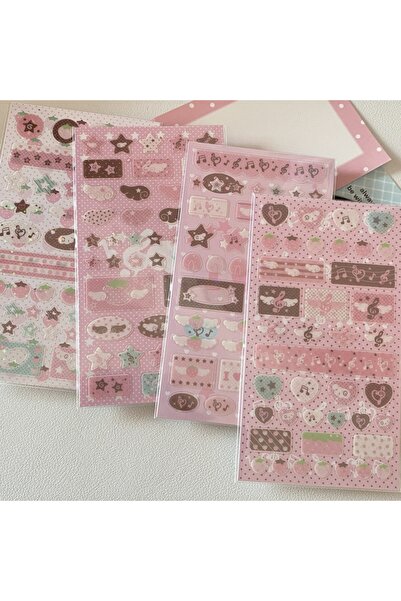 Choice random 2pcs 2pcs Pink Brown Tone Music Note Strawberry Star Glitter De...