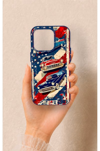 Vip Case حافظة سيليكون متوافقة مع هاتف iPhone 15 Pro بنمط شيفروليه الأمريكي