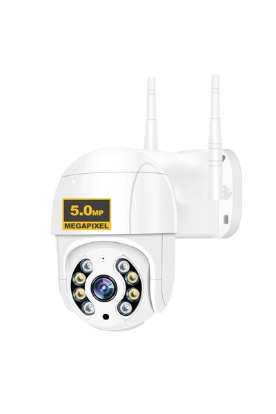 Velaris Cameră de supraveghere WiFi, 5MP, FULL HD, Micro SD, Rotație la 360 d...