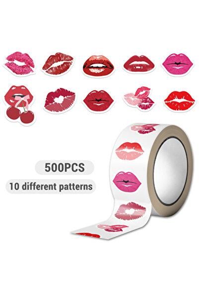 Choice 500 قطعة من ملصقات الشفاه بتصميم JJTZ-120، زينة لعيد الحب، ملصقات شفاه...