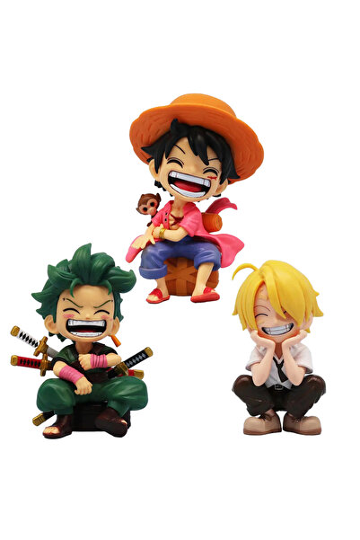 Choice8 Bandai 3 Pcs No Box Anime Peripheral Series ONE PIECE Luffy Solon San...