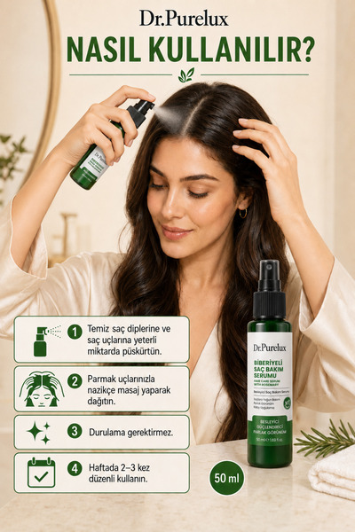 Dr.Purelux Rosemary Extract Hair Serum – Anti-Hair Loss Intensive Care with Caffeine, Biotin, and Peptide Support
