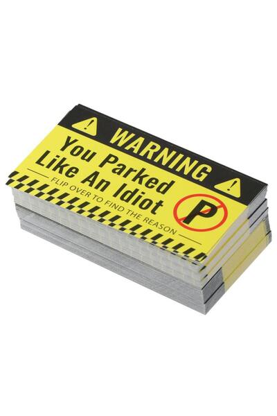 Choice WHITE 100 Pieces Bad Parking Cards,Bad Parking Stickers Funny Parking ...
