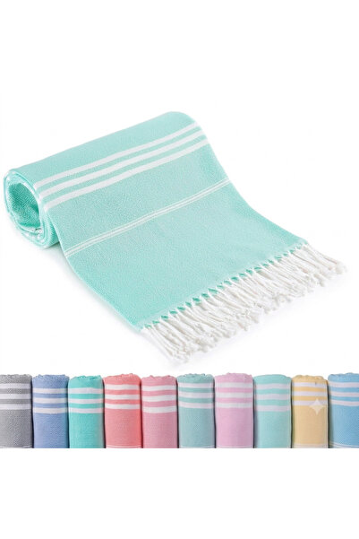 Generic Brand Striped Natural Fringed 100% Cotton Peshtemal, Color Assortment...