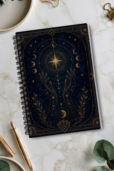 giftkonsept Mystical Moon Phases Concept A5 50 Sheets 100 Pages Spiral Bound ...