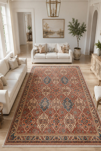 Homefesto Modern Dekoratif Halı – Makinada Yıkanabilir, Kaymaz Taban, İnce Salon Halısı, Mutfak Halısı ve Yolluk