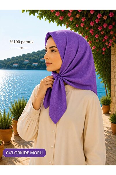 ÖZGÜRELLER وشاح مصنوع من القطن بنسبة 100%، مقاس 100×100 سم