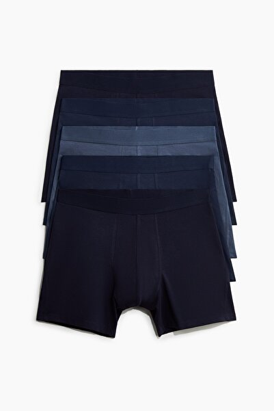 H&M 5'li Normal Paça Boxer Şort Lycra®