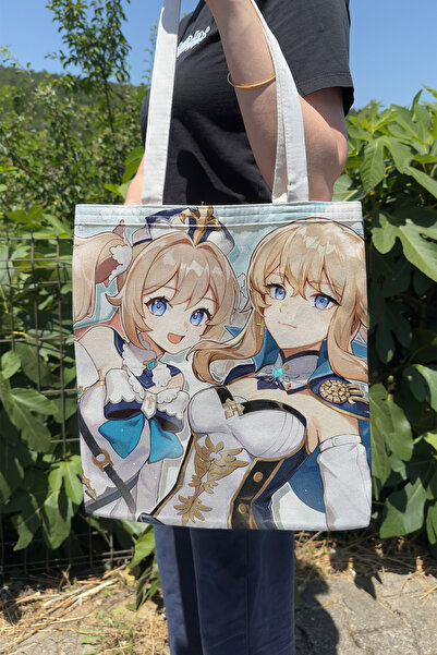 ZipZap Barbara Genshin Impact V2 Double-Sided Canvas Print Tote Bag Anime Bag