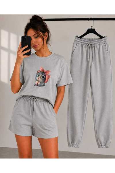CLOTHES33 MAJICA, KRATKE PANTALONE, 3-DELIČNI SET, LAKA LETNJA ODEĆA, UPISUJU...