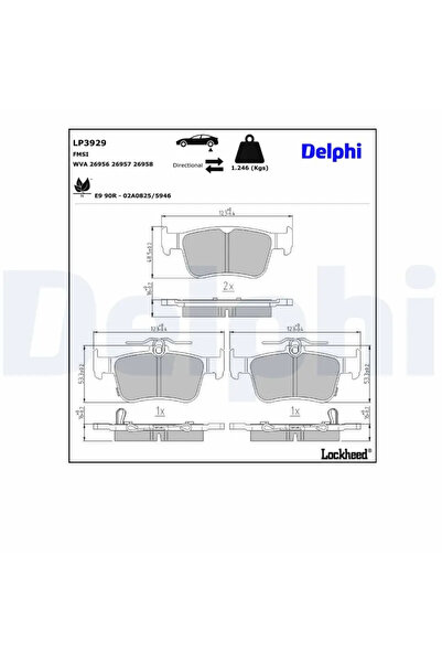 DELPHİ Set Placute Frana,Frana Disc Lp3929 Honda Civic 11