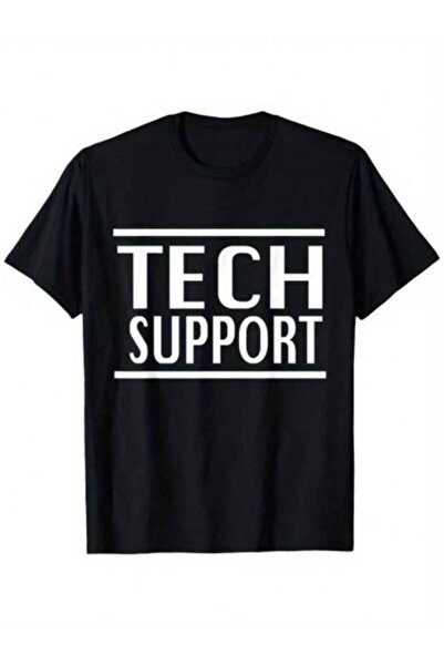 9TAY Versatile Universally Flattering, This TECH SUPPORT T-Shirt, Made Of Cot...