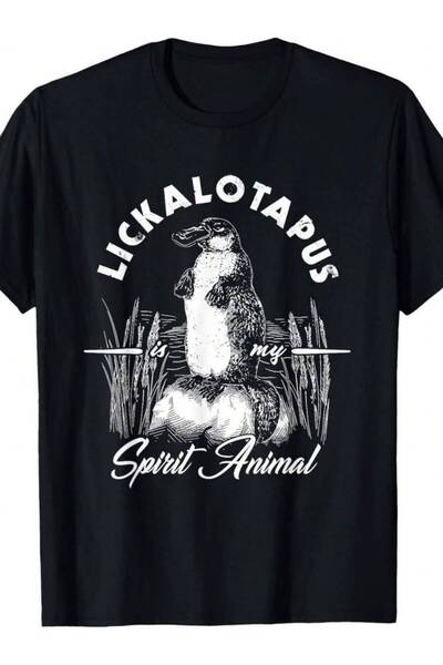 9TAY تي شيرت هودي بطبعة Is My Spirit Animal Funny Lickalotapus