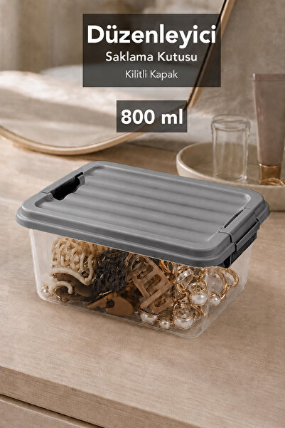 Meleni Home Jewelry Storage Box - Decorative Lockable Makeup Organizer for In...
