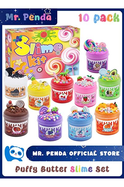 Mumianhua Mr. Penda 10 PCS Puffy Butter Slime Set, Butter Slime Kit for Kids ...