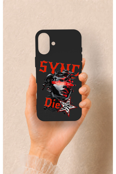 Vip Case iPhone 16 Plus Uyumlu Sync Die Desenli Silikon Kılıf