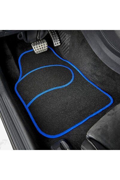 OEM Set de 4 covorașe auto universale din mochetă, culoare neagră cu bordură ...