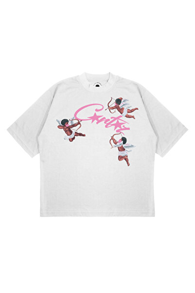 TRAGEDY Unisex Oversize Corteiz Angels Printed Boxy Fit Thick Fabric (240Gsm)...