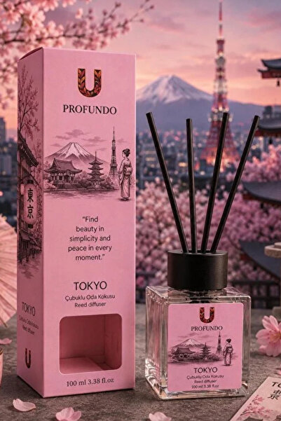 e-Bizz Store Sakura Kiraz Çiçeği Bambu Çubuklu Oda Kokusu 100 ml | Kiraz Çiçeği & Bahar Ferahlığı - Japon Esintisi