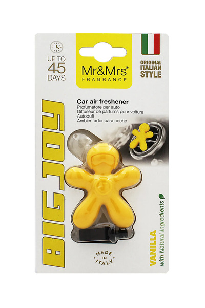 Mr&Mrs Fragrance Mr&Mrs; Odorizant auto Fragrance Big Joy Vanilie, galben