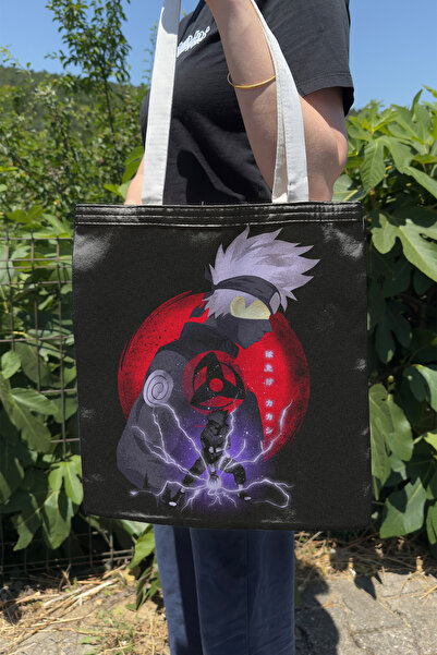 ZipZap Naruto V3 Geantă de pânză cu imprimare față-verso, de vară și de iarnă...