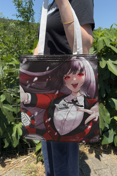 ZipZap Kakegurui V1 Καλοκαιρινή και Χειμερινή τσάντα από καμβά διπλής όψης με...