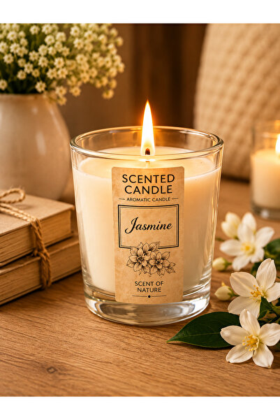 Generic Brand Ароматна свещ в стъклен буркан, 120 гр., време на горене 6-8 ча...