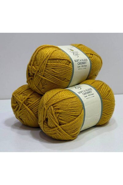Yarn Bee İhraç Fazlası Low Pill-fiber El Örgü ipi - 450gr - Hardal