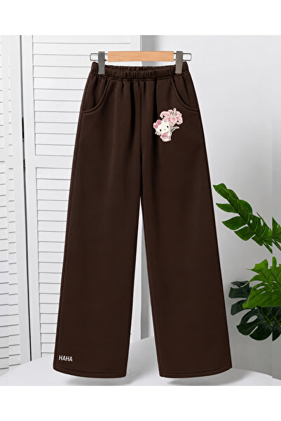 haha Hello Kitty Printed Wide Leg Sweatpants for Girls