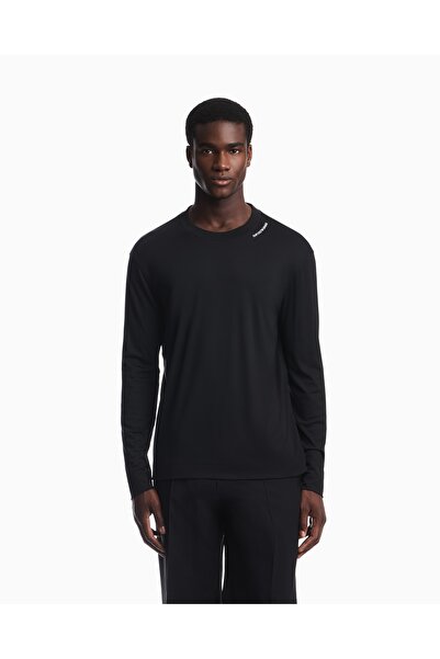 Emporio Armani Men's Regular Fit Collar with Embroidered Logo Detail Long Sle...