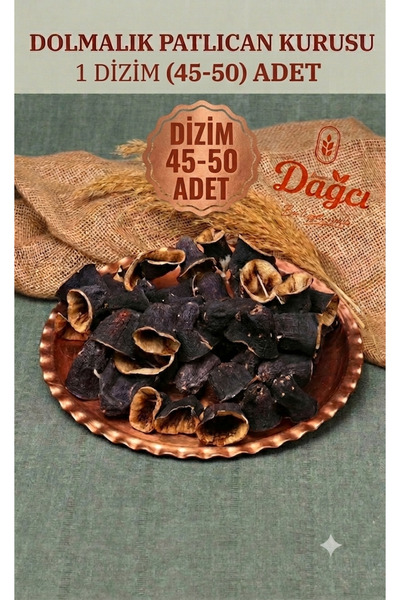 İBRAHİM DAĞCI BAHARATLARI ANTEP DOLMALIK PATLICAN KURUSU 1 DİZİ (45-50) ADET
