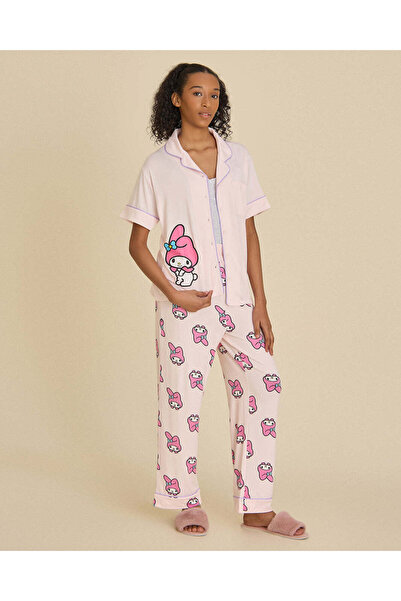 REDTAG Senior Girls Pink Printed My Melody Pyjama Set