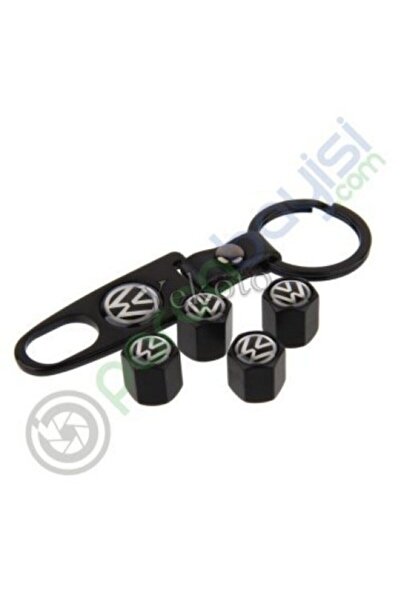 GARDENAUTO Volkswagen Metal Tire Valve Cap Keychain Set