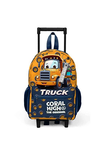 Coral High Kamyon Desenli Çekçekli Anaokulu Çantası 34024