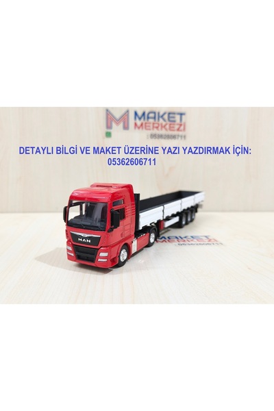 WELLY 25 cm uzunlukta 1/64 MAN sal DORSELİ TIR MAKETİ (firma ismi yazılabilir)