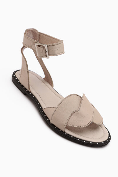 Limoya Juliette Genuine Leather Beige Women's Sandals