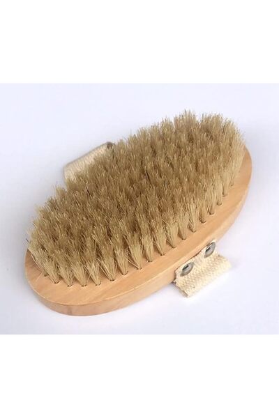 SKEIDO Natural Bristle Dry Skin Body Brush Improves Lymphatic Functions, Exfo...