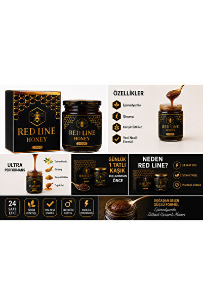 Red Line Bitkisel Propolis Kudret Narı Bal Ginsengli Bitkisel Karışımlı Mesir Atom Güç Kuvvet Macun 240 Gr