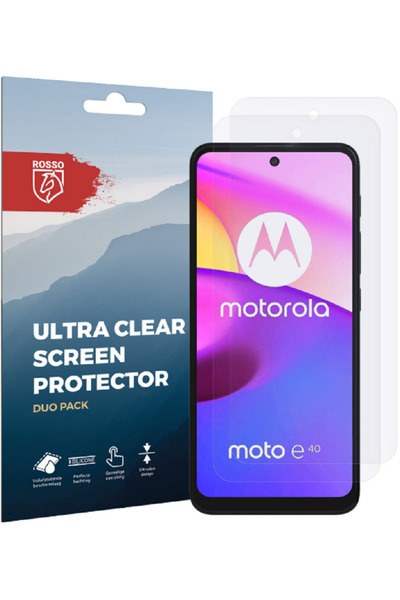 ROSSO Ultra Clear Μεμβράνη Οθόνης για Motorola Moto E40/E30, 2τμχ