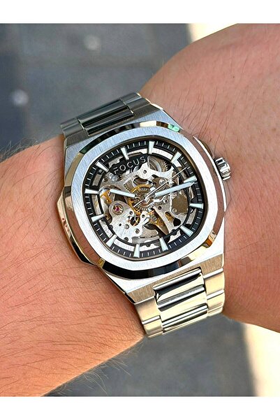 Focus Full Steel Original Automatic Wrist Watch with Box Guaranteed Original