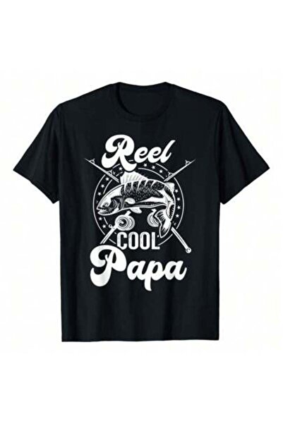 45 BPM تي شيرت Reel Cool Papa Fishing Grandpa Fathers Day Birthday، 220 جرام ...