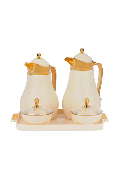 ROYALFORD 5-Piece Rahma Flask Set with 1L Flask, 0.6L Flask, Tray & Bowl