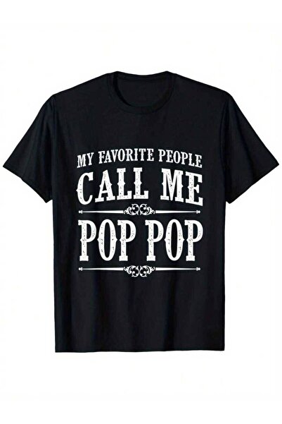 29CUN تي شيرت بطبعة "My Favorite People Call Me Pop Grandpa" - تي شيرت فضفاض ...