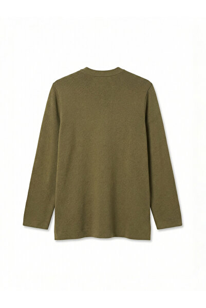 LC Waikiki Lcw Grace Green Knitwear Plain Midi Women's Cardigan with Nevavm D...