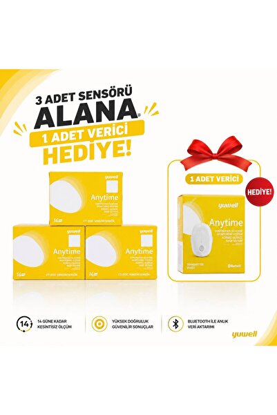 Yuwel Anytime Sürekli glukoz takip sistemi (sensör )