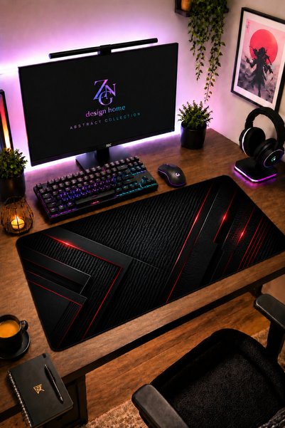 ZNG design home Abstract Collection 80x40 cm Büyük Boy Gaming Mousepad Kaymaz...