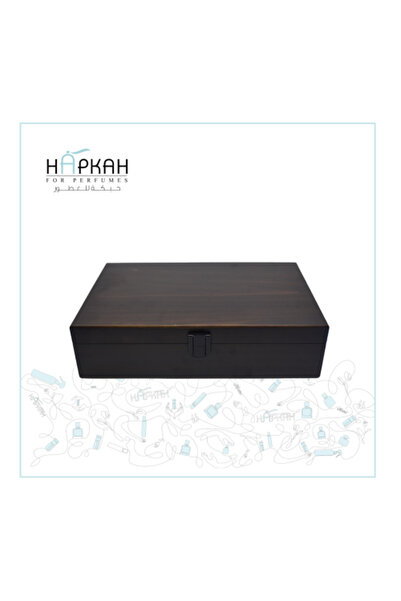 HABKAT Luxurious dark brown wooden box, kilo size