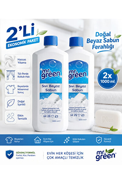 Mr Green Sıvı Beyaz Sabun 2’li