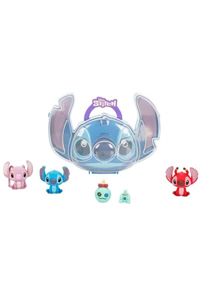 Sunman Disney Stitch Taşıma Çantalı 4’lü Silgi Figür Seti