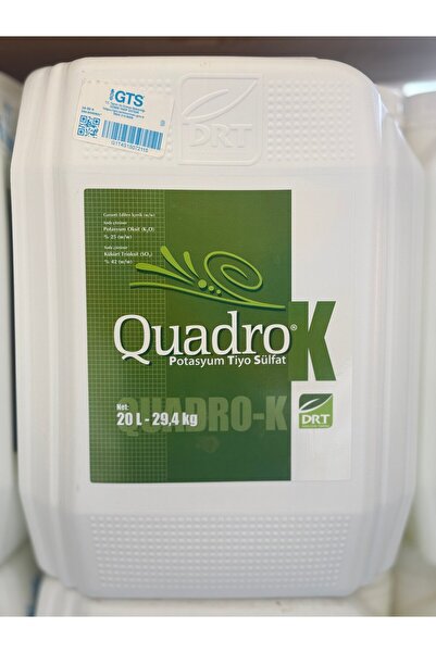 Quadro Doktor Tarsa K Potasyum Tiyo Sülfat içerikli Sıvı Gübre(KTS) 20 Lt
